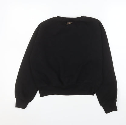 Skechers Girls Black Love You Graphic Pullover Sweatshirt 12-13 Years