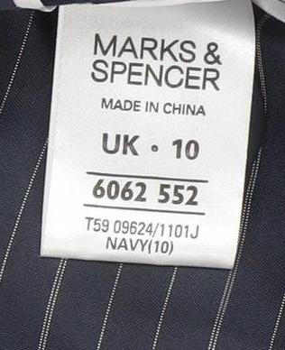 Womens UK Size 10 Marks and Spencer Regular Blue Blazer