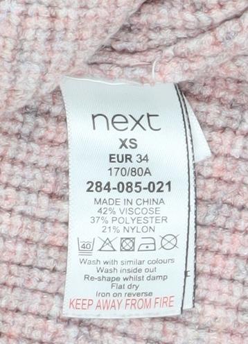 Womens UK Size XS NEXT Pink Pullover Jumper