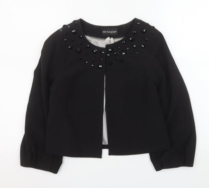 Marks and Spencer Autograph Women's Black Beaded Short Jacket UK 8