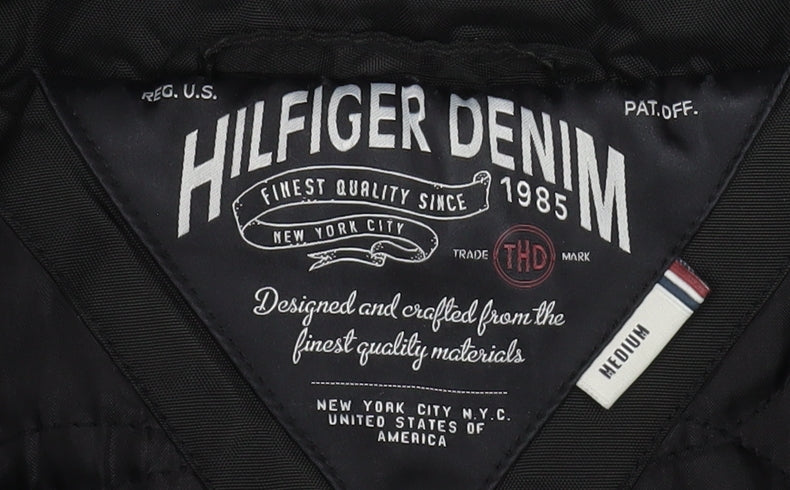 Mens UK Size M Hilfiger Denim Black Parka Coat