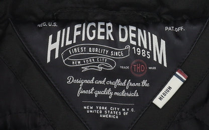 Mens UK Size M Hilfiger Denim Black Parka Coat