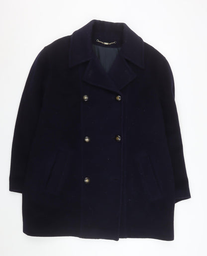 Womens UK Size 14 Versatile Blue Pea Coat