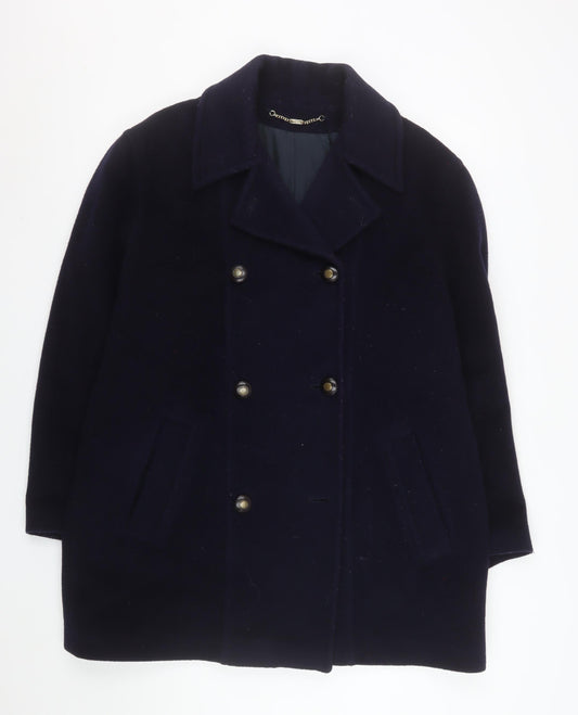 Womens UK Size 14 Versatile Blue Pea Coat