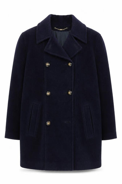 Womens UK Size 14 Versatile Blue Pea Coat