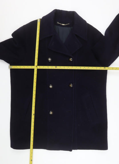 Womens UK Size 14 Versatile Blue Pea Coat