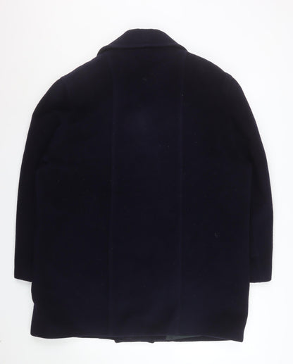 Womens UK Size 14 Versatile Blue Pea Coat