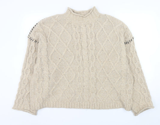 Womens UK Size L Primark Beige Pullover Jumper