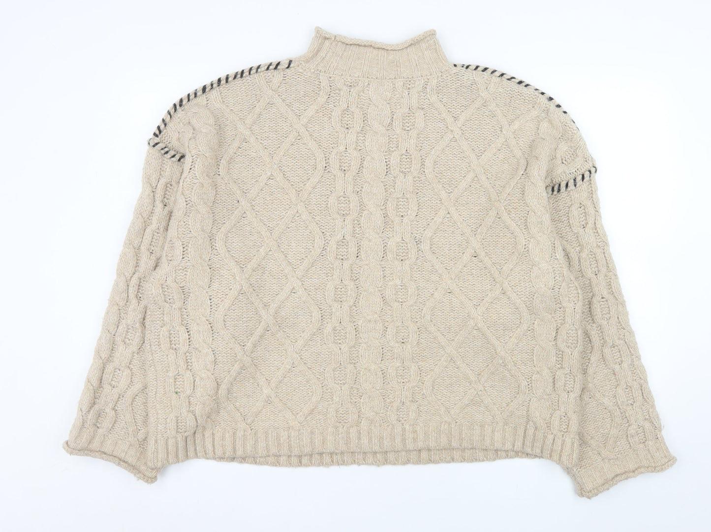 Womens UK Size L Primark Beige Pullover Jumper