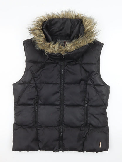 Womens UK Size 12 Firetrap Black Puffer Jacket