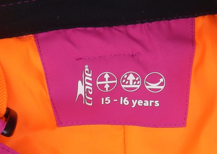 Girls UK Size 15-16 Years Crane Regular Fit Snow Pants Pink Trousers