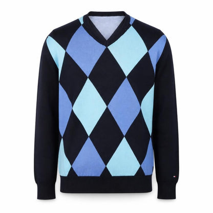 Mens UK Size M Tommy Hilfiger Blue Pullover Jumper