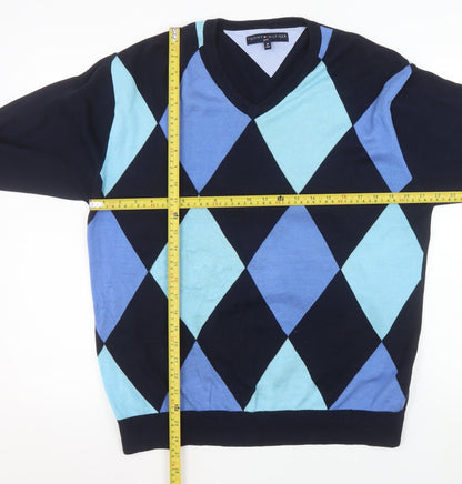Mens UK Size M Tommy Hilfiger Blue Pullover Jumper