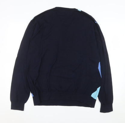 Mens UK Size M Tommy Hilfiger Blue Pullover Jumper