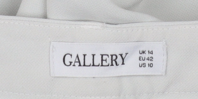 Womens UK Size 14 Gallery Slim Fit Chino Ivory Trousers