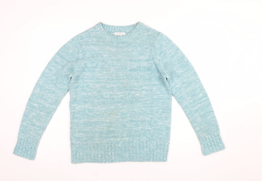 Womens UK Size S Papaya Blue Pullover Jumper