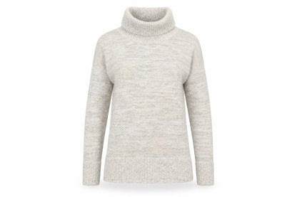 Country Casuals Women Beige Roll Neck Long Sleeve Knit Jumper Size M