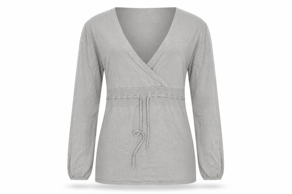 Womens UK Size 12 Moda Mothercare Grey Wrap Jumper