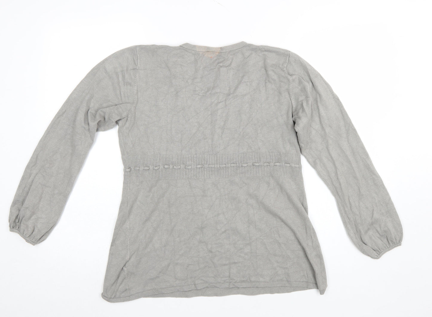Womens UK Size 12 Moda Mothercare Grey Wrap Jumper