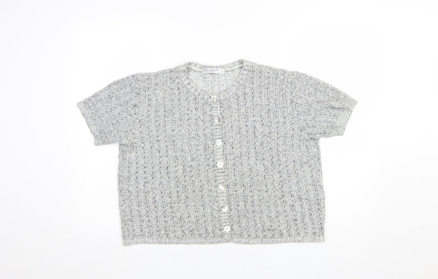 Womens UK Size L Anne Cramond Grey Cardigan Jumper