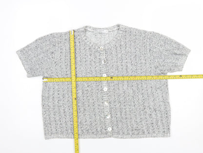 Womens UK Size L Anne Cramond Grey Cardigan Jumper