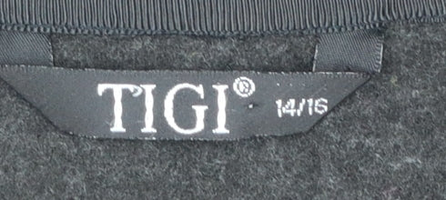 Womens UK Size 14 Tigi Grey Vest Jumper