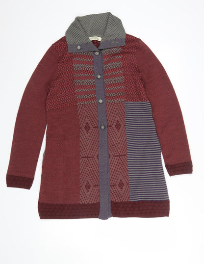 Womens UK Size M Indiwoman by Individual Red Cardigan Jumper
