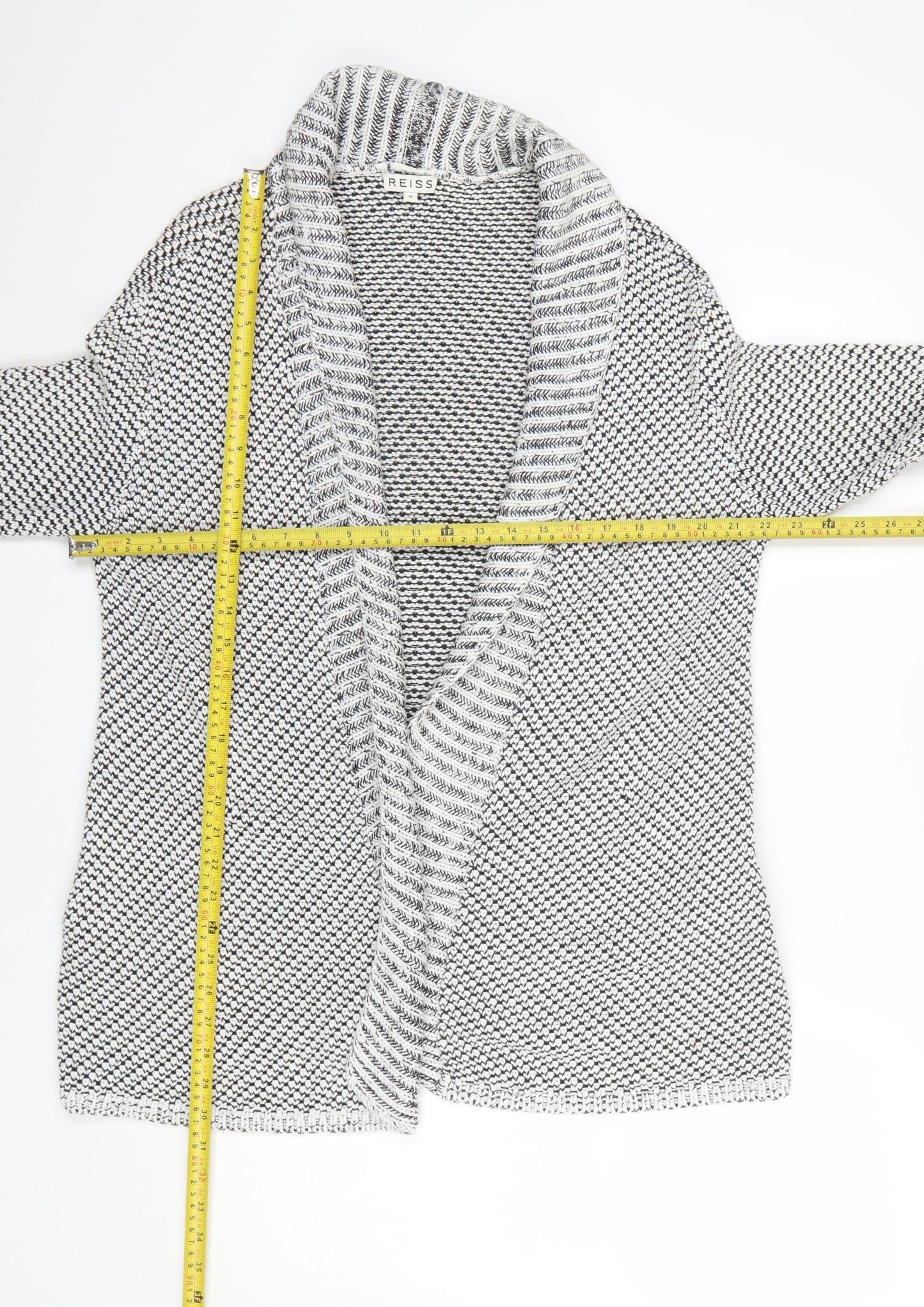 Womens UK Size M Reiss Grey Cardigan Jumper