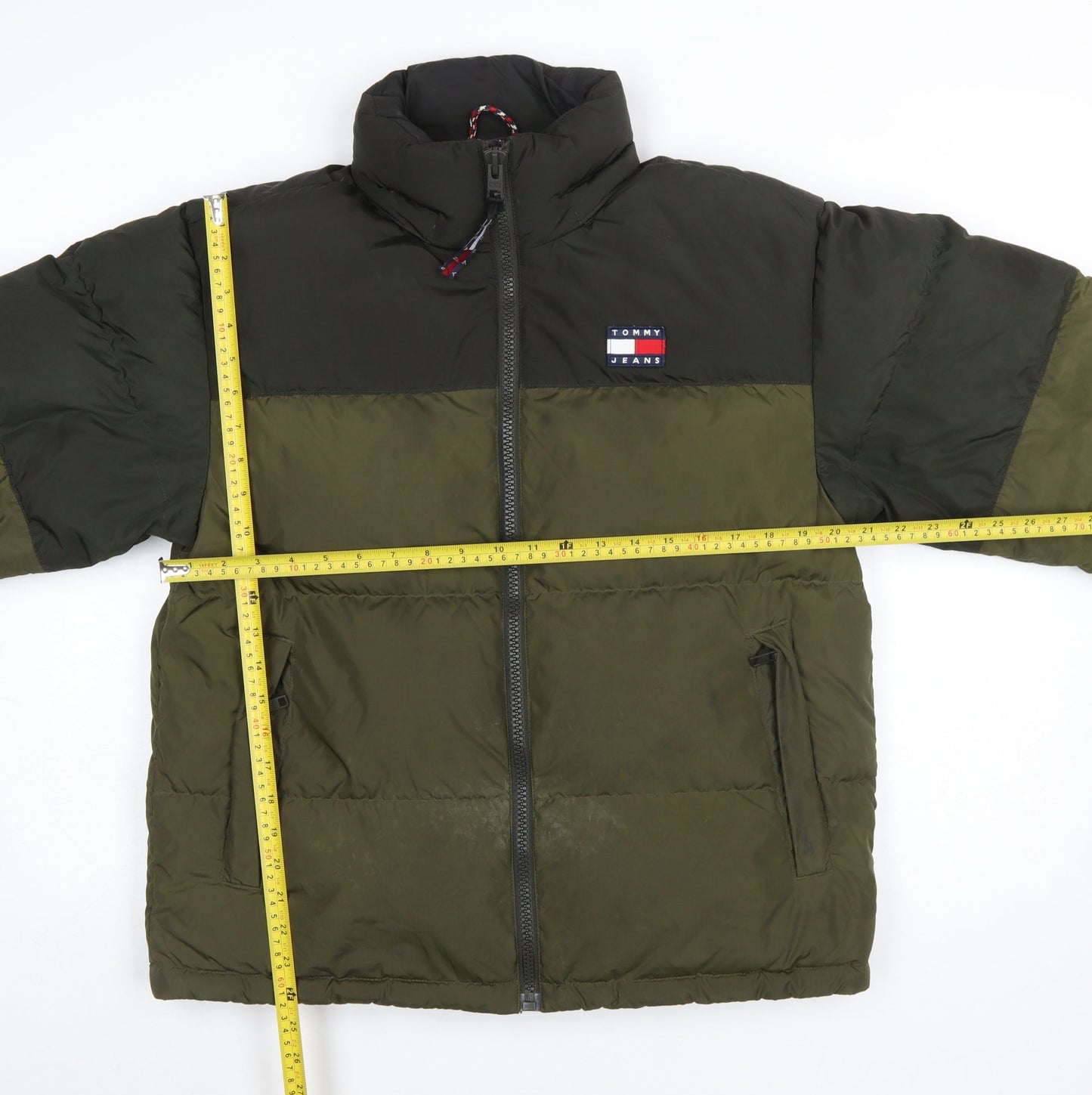 Mens UK Size S Tommy Jeans Green Puffer Jacket