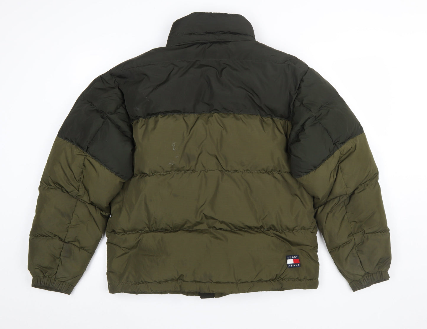 Mens UK Size S Tommy Jeans Green Puffer Jacket