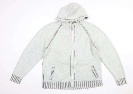 Mens UK Size XL Lewis & Finch Grey Full Zip Jumper