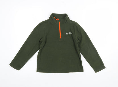 Peter Storm Boys Green Fleece 1/4 Zip Sweatshirt 7-8 Years Outdoor Pullover