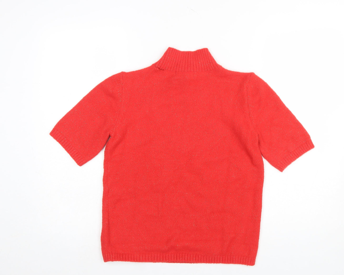 Womens UK Size S Marks and Spencer Red Pullover Jumper