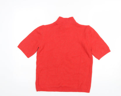 Womens UK Size S Marks and Spencer Red Pullover Jumper