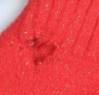 Womens UK Size S Marks and Spencer Red Pullover Jumper
