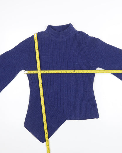 Womens UK Size M Moda Elementi Blue Pullover Jumper