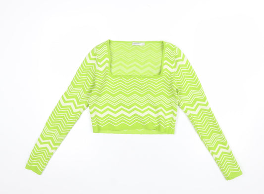 Womens UK Size XS Stradivarius Green Pullover Jumper