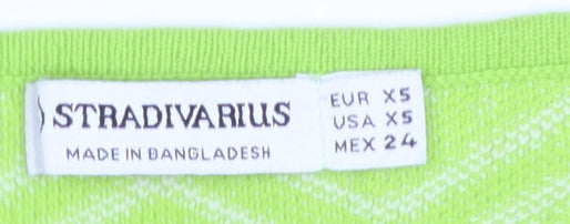 Womens UK Size XS Stradivarius Green Pullover Jumper