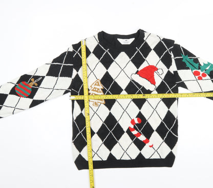 Girls UK Size 14 Years H&M Black Pullover Jumper
