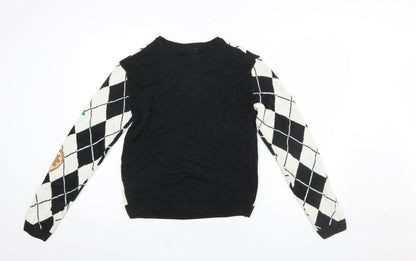 Girls UK Size 14 Years H&M Black Pullover Jumper
