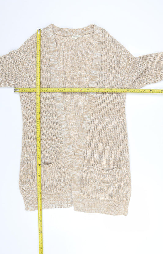 River Island Women’s Beige Chunky Knit Long Cardigan Size S