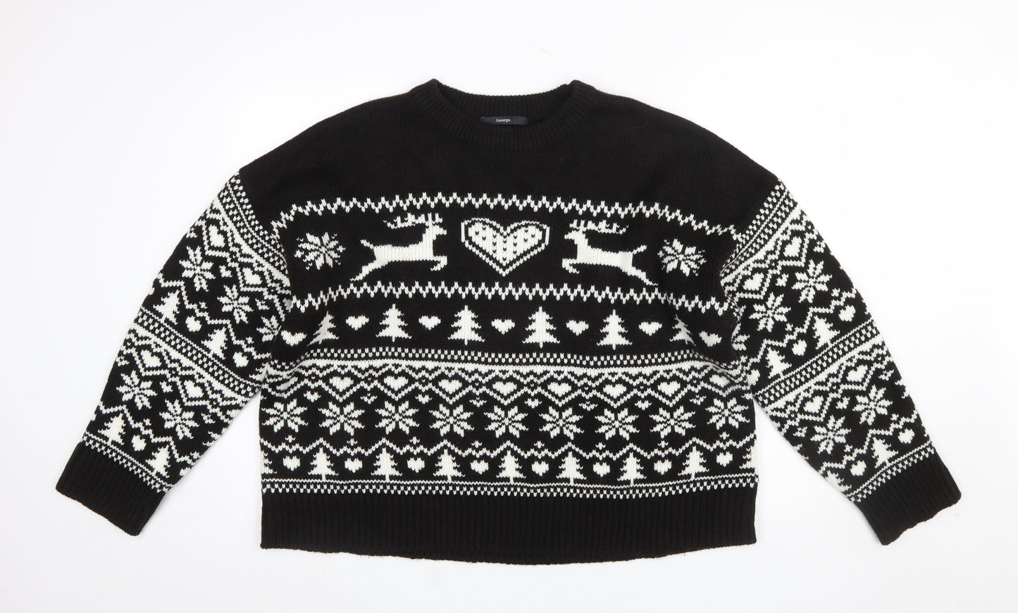 Womens UK Size XL George Black Pullover Jumper