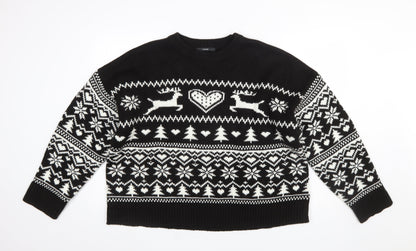 Womens UK Size XL George Black Pullover Jumper
