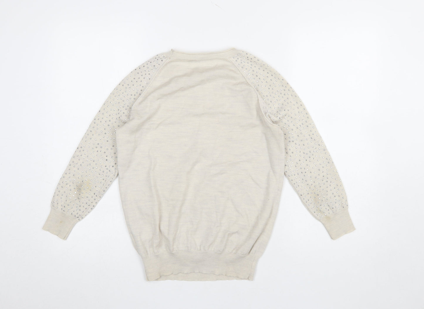 Womens UK Size 10 Karen Millen Beige Pullover Jumper