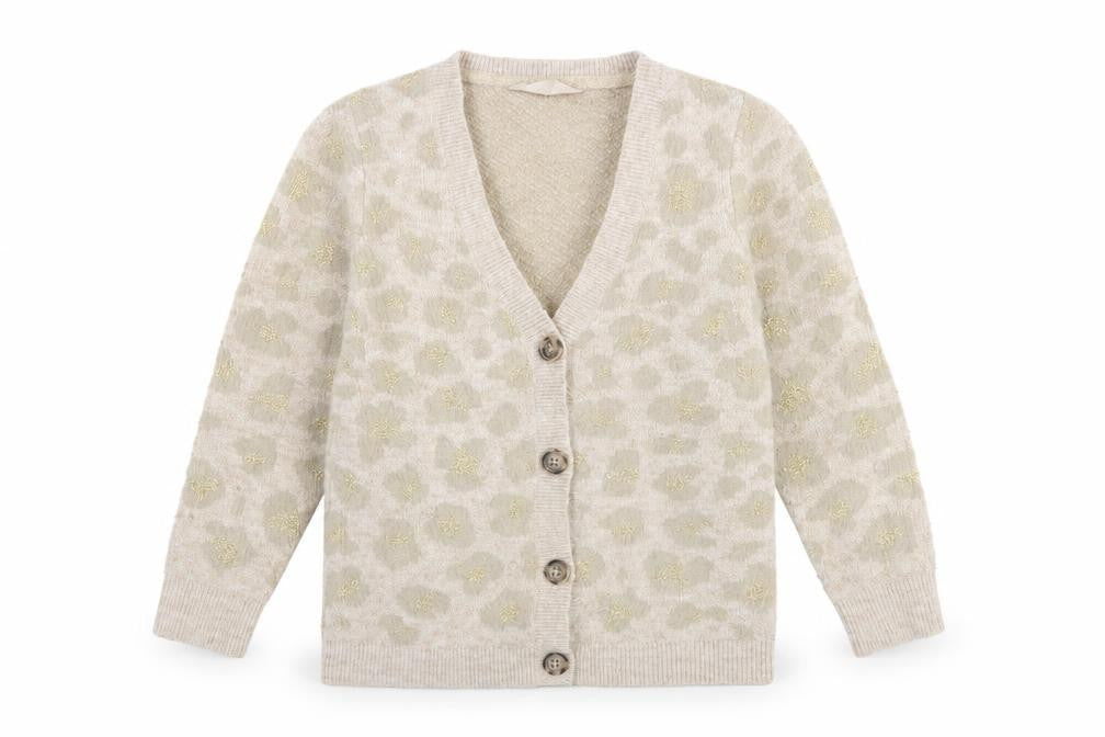 Girls UK Size 8 Years John Lewis & Partners Beige Cardigan Jumper