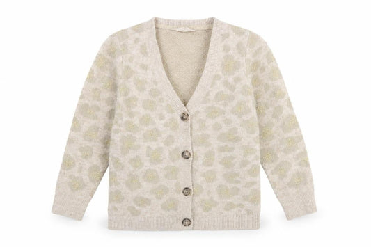 Girls UK Size 8 Years John Lewis & Partners Beige Cardigan Jumper