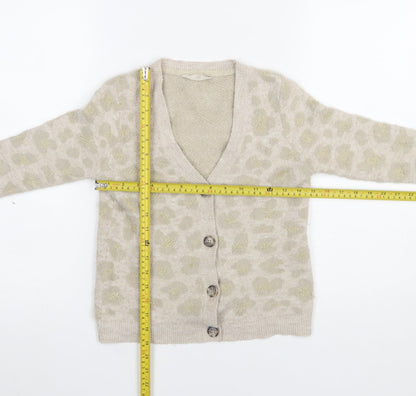 Girls UK Size 8 Years John Lewis & Partners Beige Cardigan Jumper