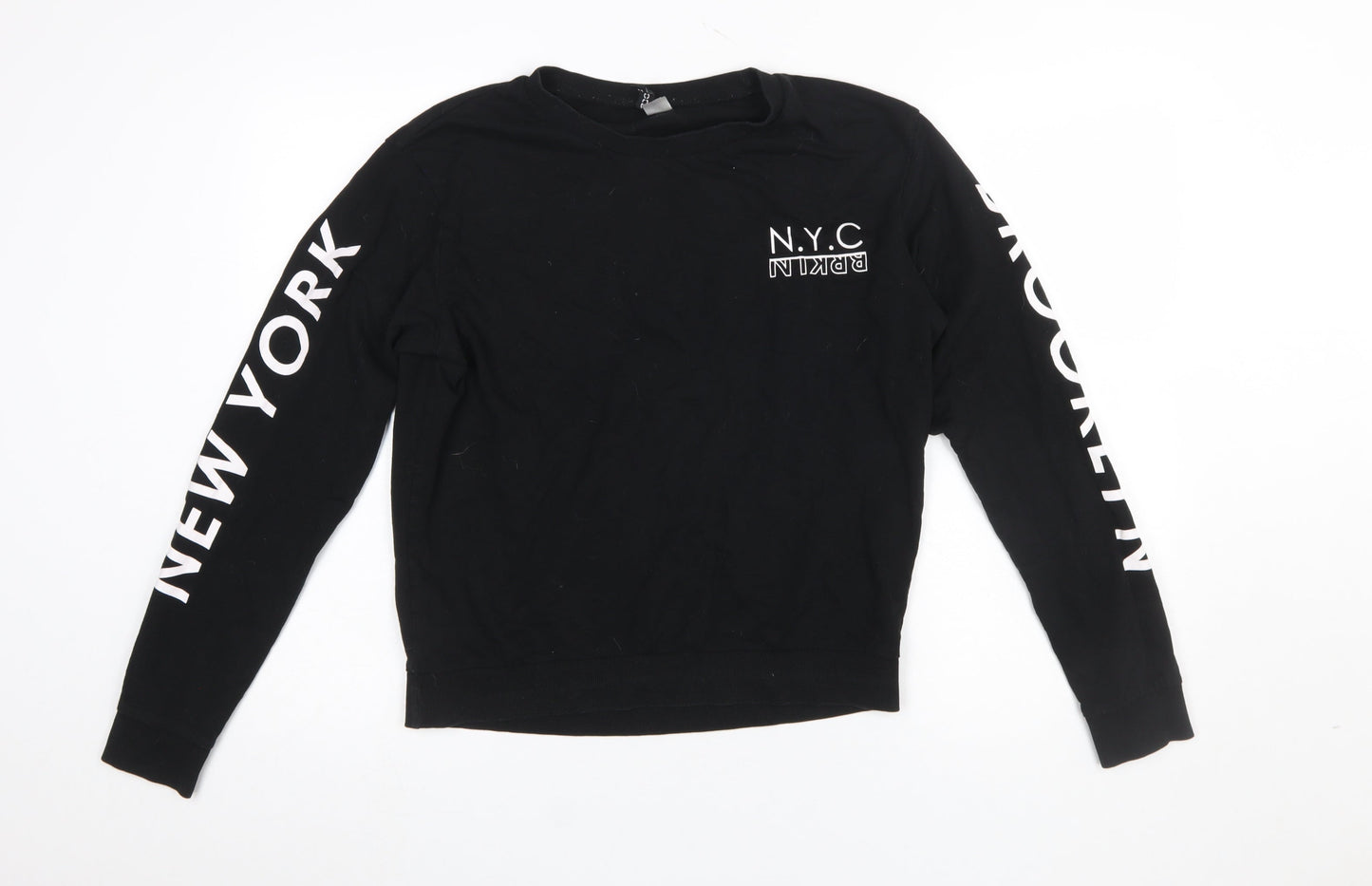 Womens UK Size M H&M Black Pullover Sweatshirt