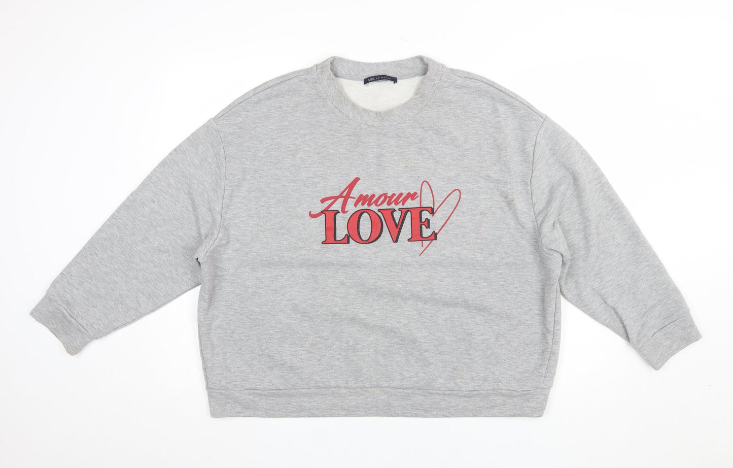 Womens UK Size L Marks and Spencer Grey Pullover Sweatshirt