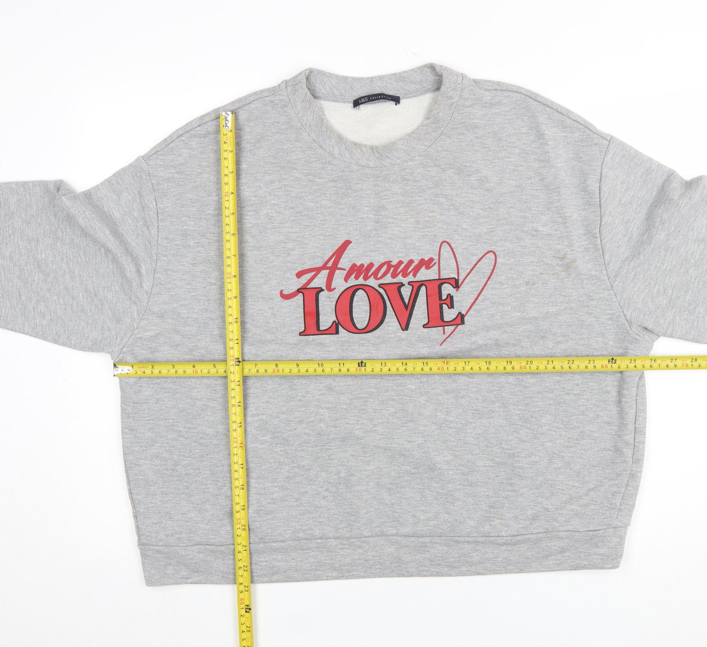 Womens UK Size L Marks and Spencer Grey Pullover Sweatshirt